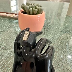 🆕 Alexis Bittar Lucite with Ring Crystals Size 6.5